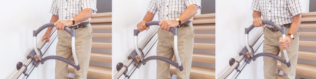 Walker for stairs grip downstairs